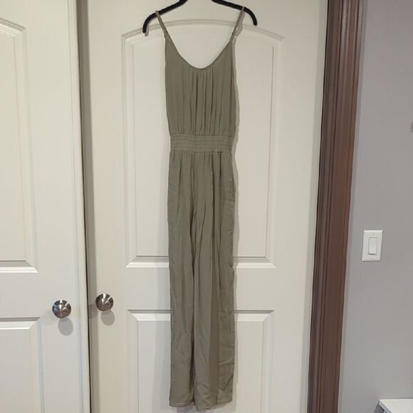 NWT Prana Fernie Elegant Green Wide-Leg Jumpsuit with Spaghetti Straps - Picture 1 of 7